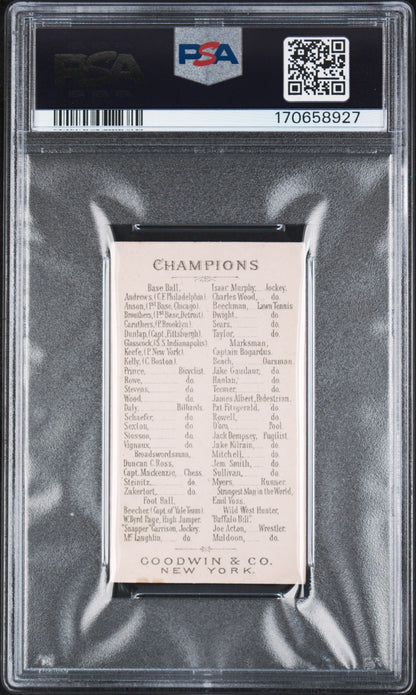 1888 N162 Goodwin Champions JOCKEY Charles Wood (PSA 4 VG/EX) Union Jack1