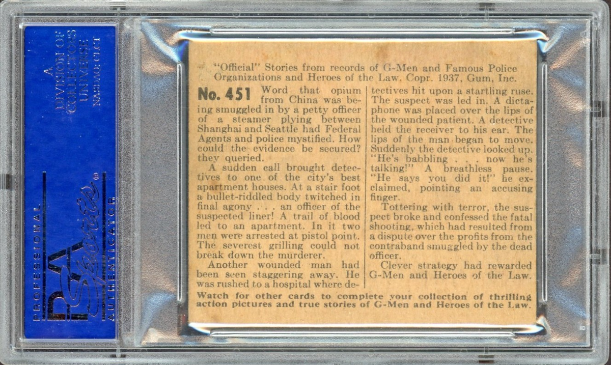 1936 G-Men & Heroes #451 The Voice From The Ether Cone (PSA 4 VG/EX) Last In Set1