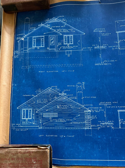 1955 Garlinghouse Service Plans #6375 6 Pgs. Blueprints Modern MidCentury Home3