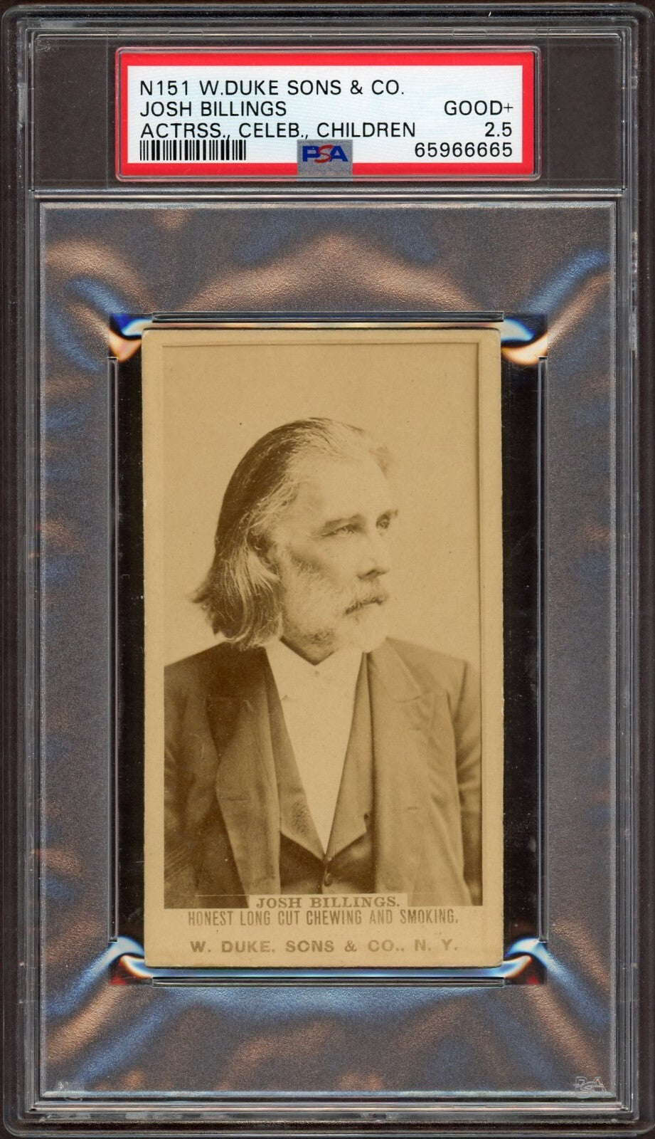 1890 N151 W. Duke Sons Co. (SGC 2.5 Gd+) Josh Billings0