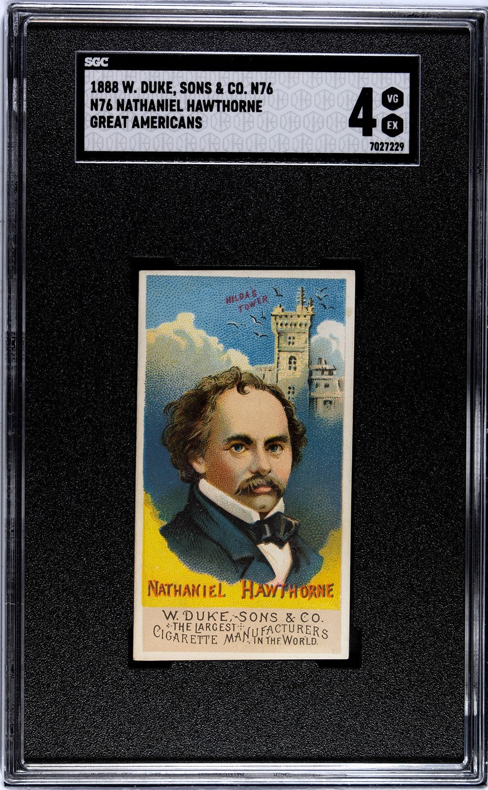 1888 N76 W. Duke & Sons Great Americans Nathaniel Hawthorne (SGC 4 VG/EX)0