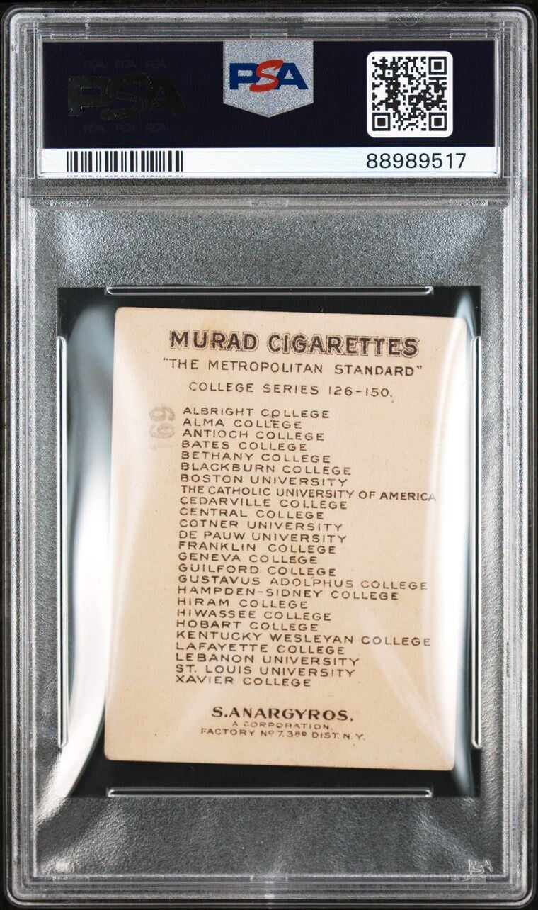 1909 T51 MURAD COLLEGE SERIES Bethany College (PSA 3 VG) Baseball1