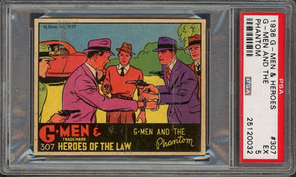 1936 Gum, Inc. G Men & Heroes of the Law #307 (PSA 5 EX) G Men & The Phantom0
