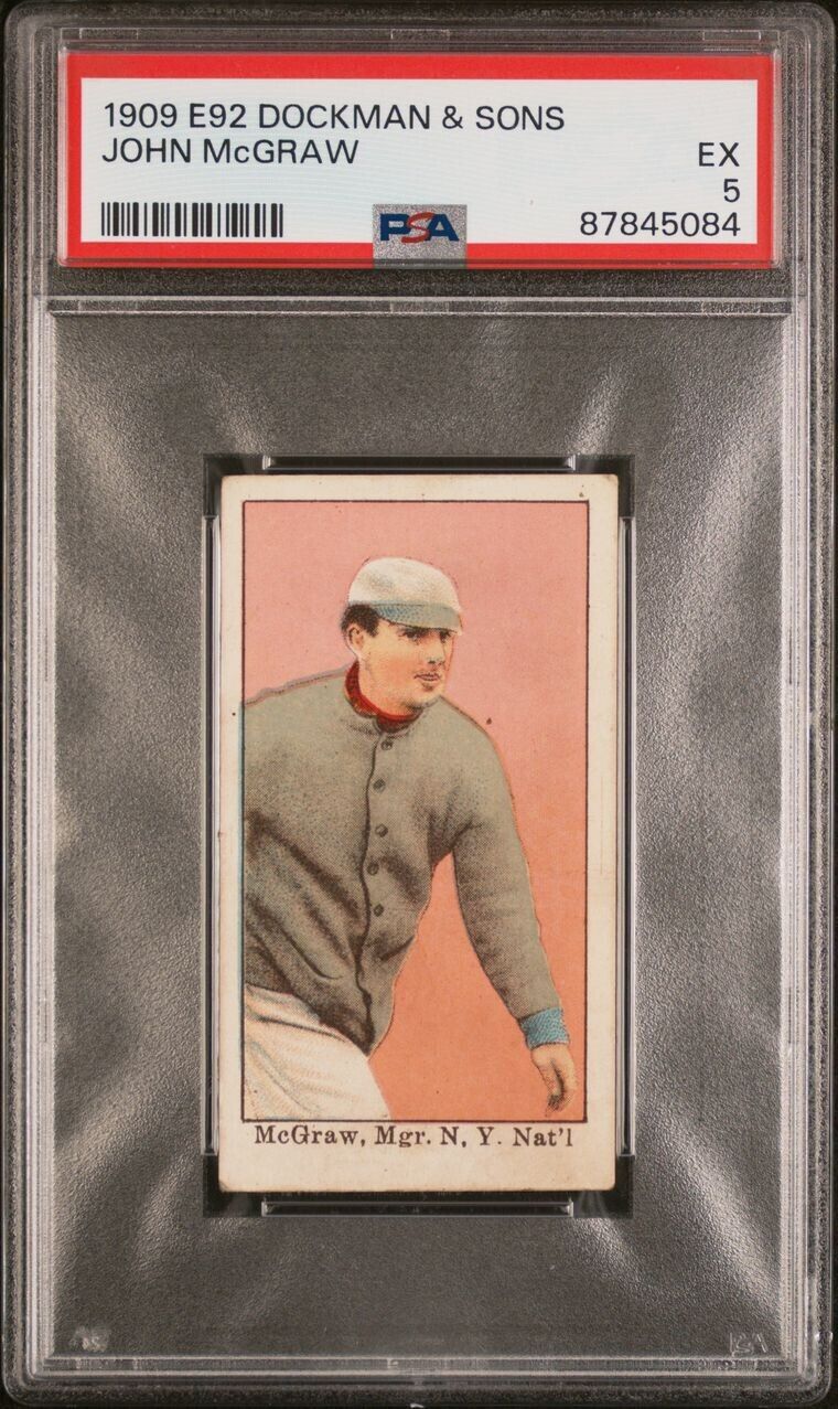 1909 E92 Dockman John McGraw (PSA 5 EX) HOF