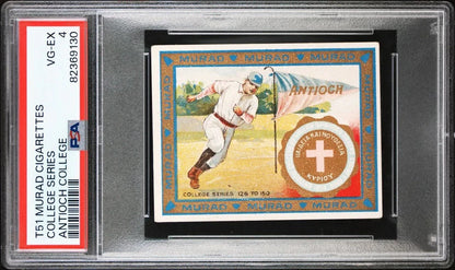 1909 T51 MURAD COLLEGE SERIES Antioch University (PSA 4 VG/EX) Baseball0