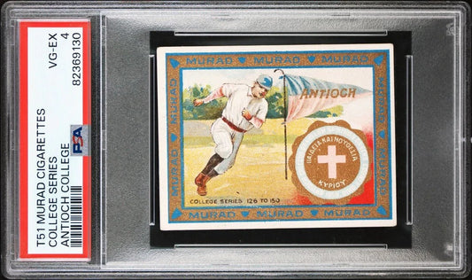 1909 T51 MURAD COLLEGE SERIES Antioch University (PSA 4 VG/EX) Baseball0
