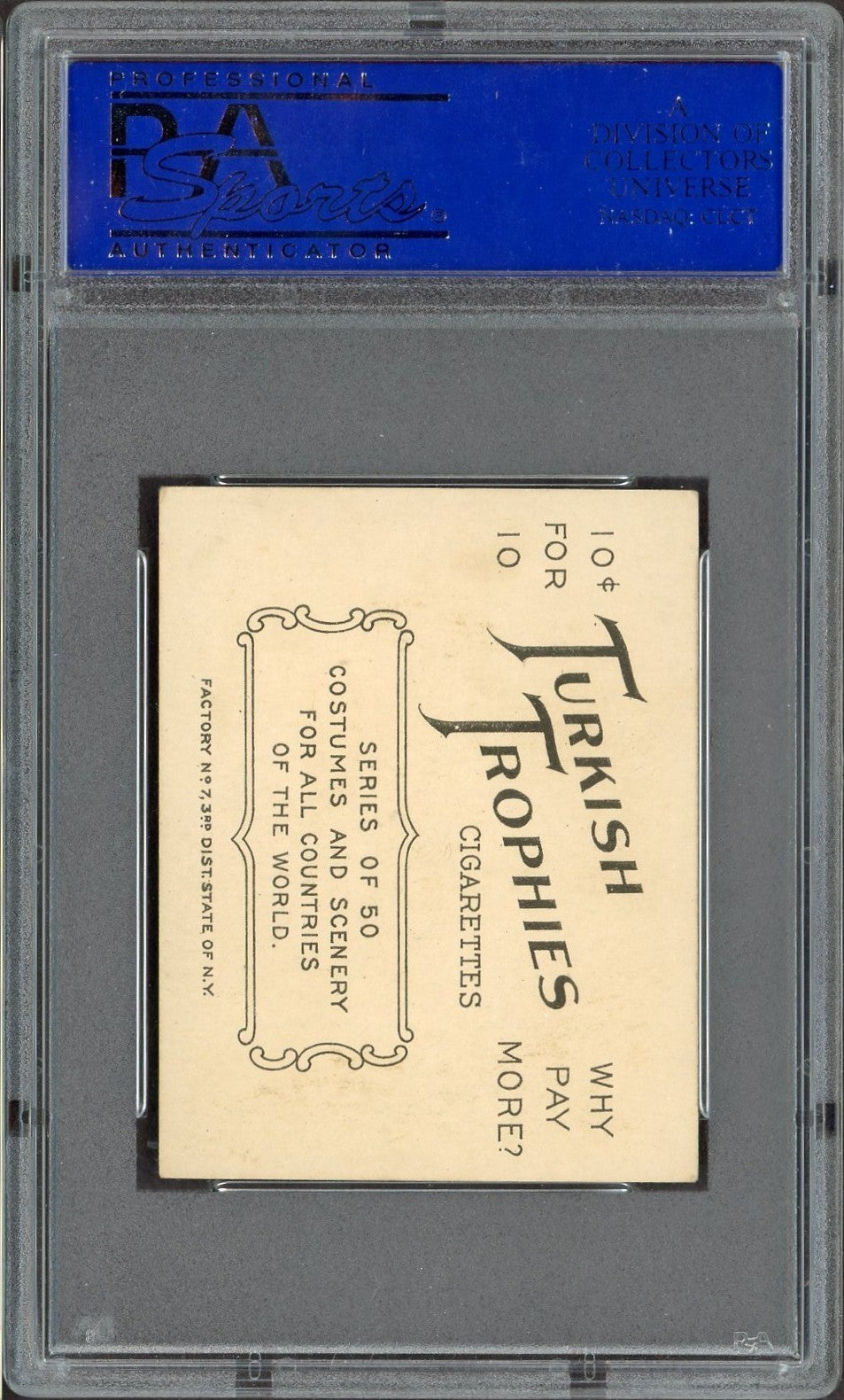 1912 Helmar Turkish Trophies T52 Costumes & Scenery (PSA 6 EX/MT) TYROL1