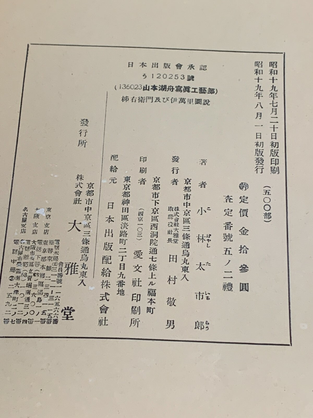 Illustrated Kakiemon and Imari Ware Rare 1944 Book Kobayashi, Taichiro Porcelain1