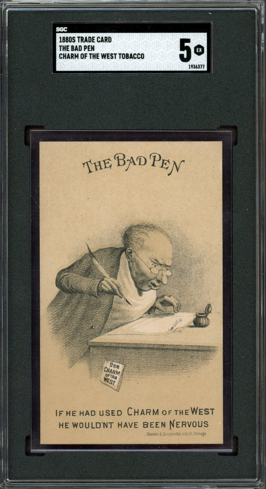 1880s Trade Card Spaulding & Merrick (SGC 4 VG/EX) Charm of the West Tobacco0