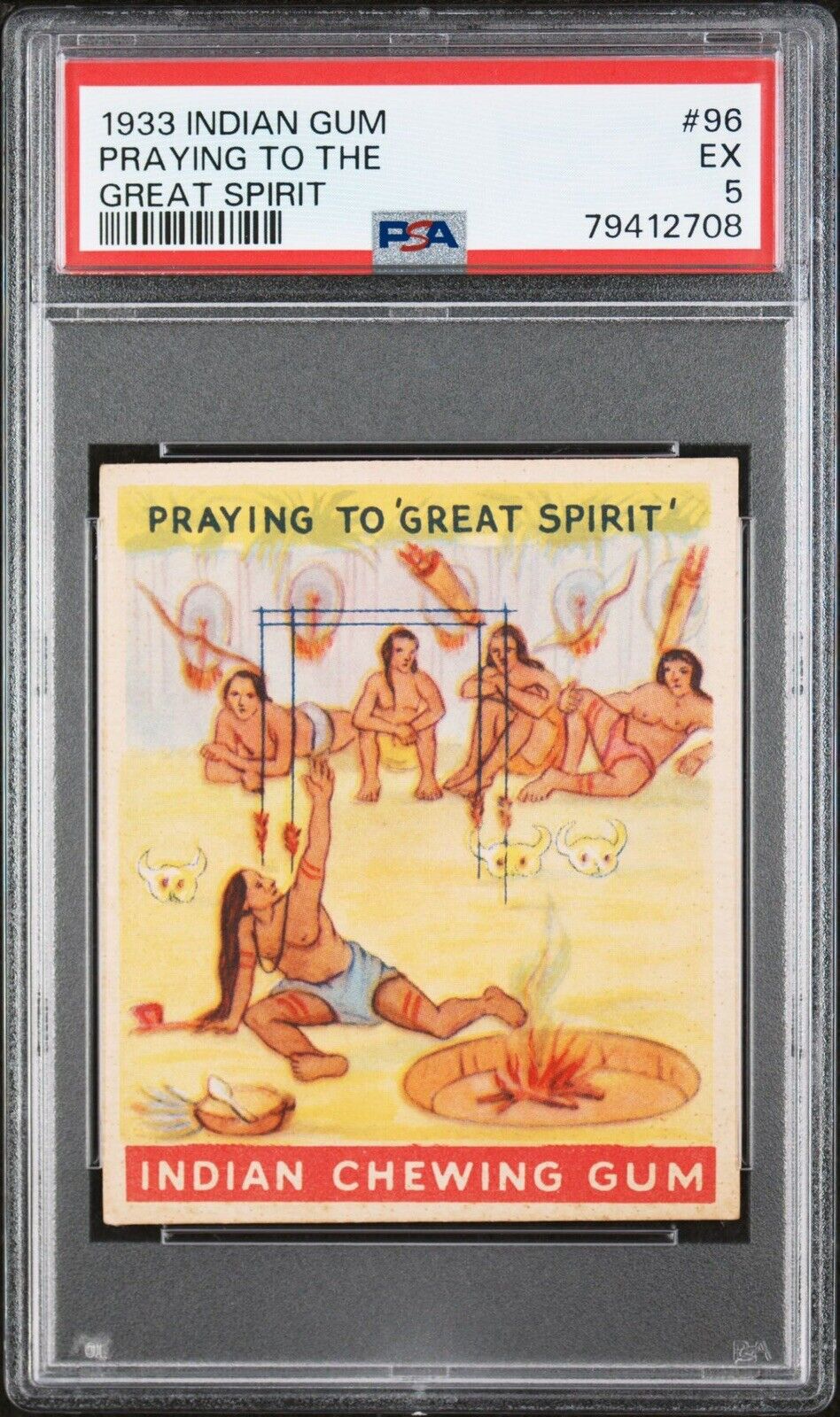 1933 INDIAN GUM #96 (192) PRAYING TO THE GREAT SPIRIT (PSA 5)