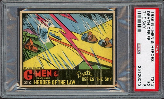 1936 G-Men & Heroes of the Law 212 Death Defies the Sky (PSA 5 EX) High Number