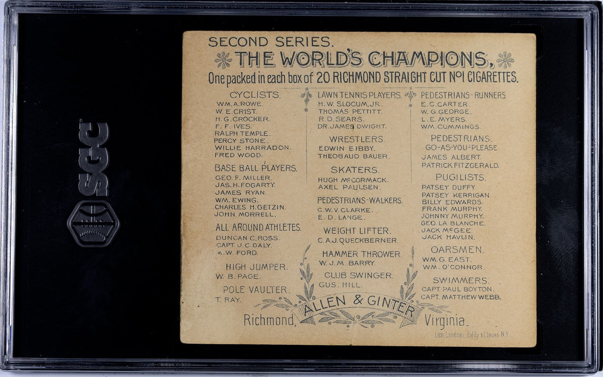 1889 N43 Allen & Ginter World Champions (SCG 5 EX) HIGH JUMP W. B. Page1