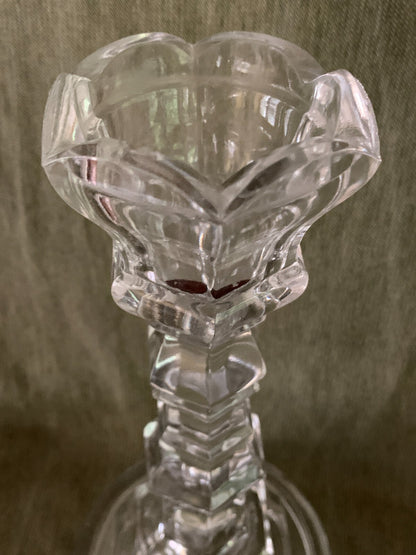 1860 Antique BAKEWELL PEARS Pittsburgh THISTLE Pattern FLINT GLASS Candlestick1