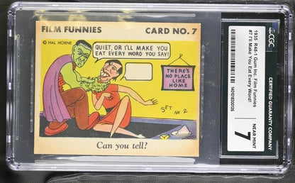 R48 1 Gum Inc. 1935 "Film Funnies" (CGC 7 NM) Polly Moran #7 Quiet!0
