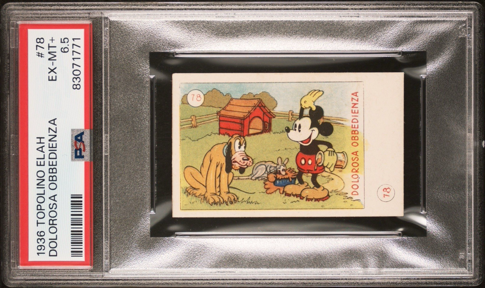1936 Topolino Elah MICKEY MOUSE Card #78 (PSA 6.5 EX/mt+) Early Disney0