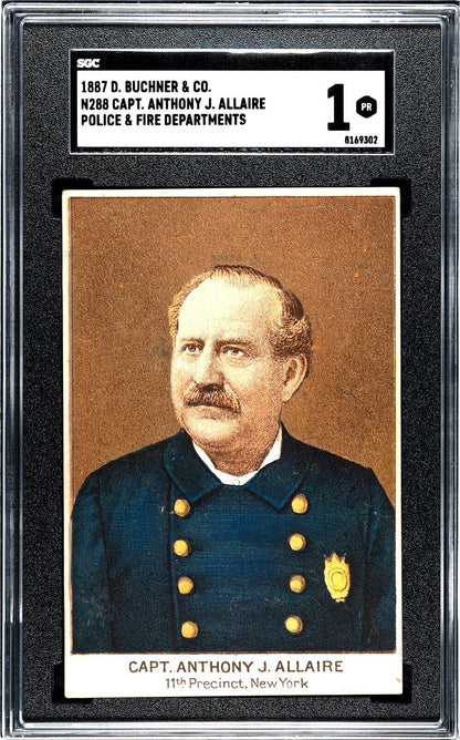 1888 Buchner N288 Police Inspectors & Captains & Fire Chiefs (SGC 1) A.J.Allaire