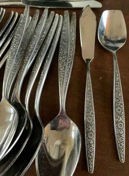 Outstanding Vintage SET (48 Pcs.) Stainless Flatware Mid Century Modern 5