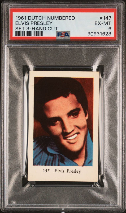 1961 Dutch Gum Numbered Set 3 Elvis Presley #147 (PSA 6 EX/MT) Low Pop 1/10