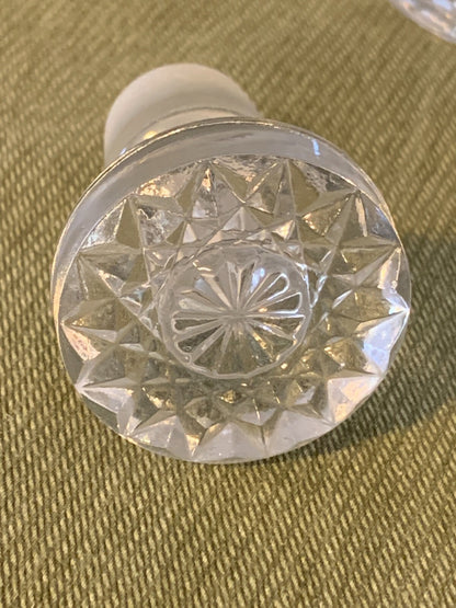 Antique EAPG Glass ca. 1915 MARTEC Cologne Bottle Faceted Stopper McKEE Bros. 1