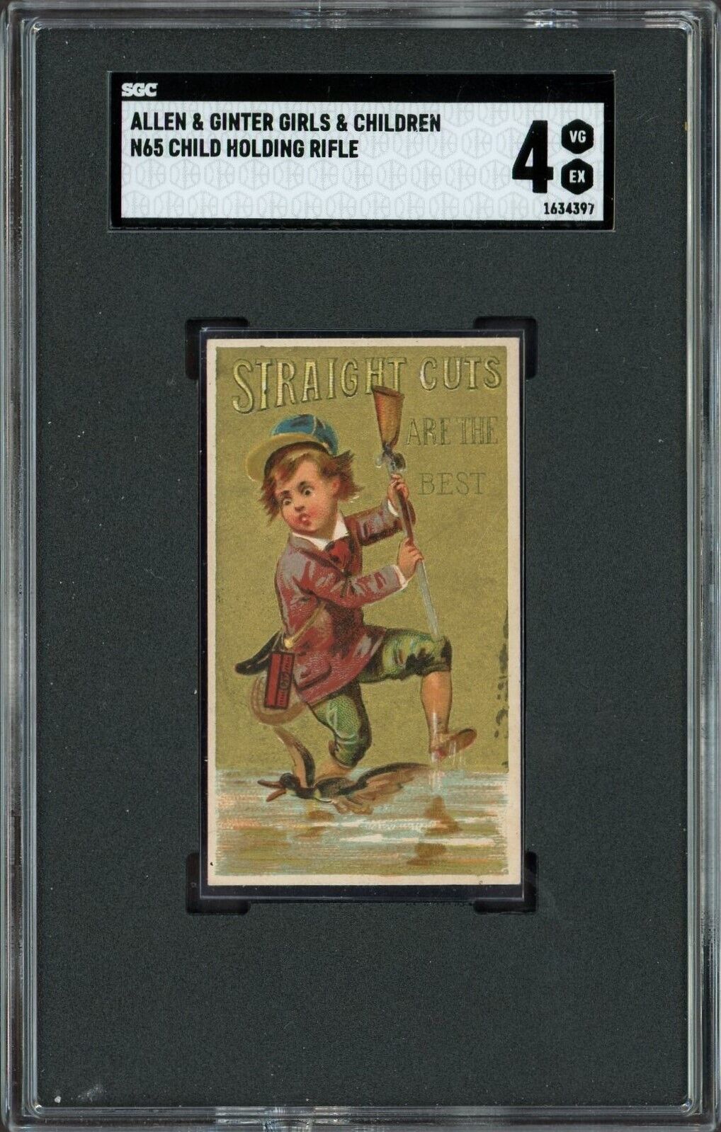 1886 N65 Allen & Ginter Girls & Children (SGC 4 VG/EX) Child Holding Rifle