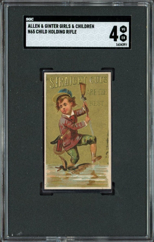 1886 N65 Allen & Ginter Girls & Children (SGC 4 VG/EX) Child Holding Rifle