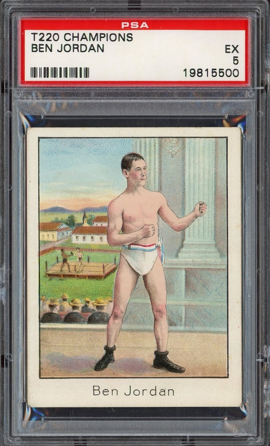 1910 Mecca Cigarettes T220 Ben Jordan (PSA 5 EX)0
