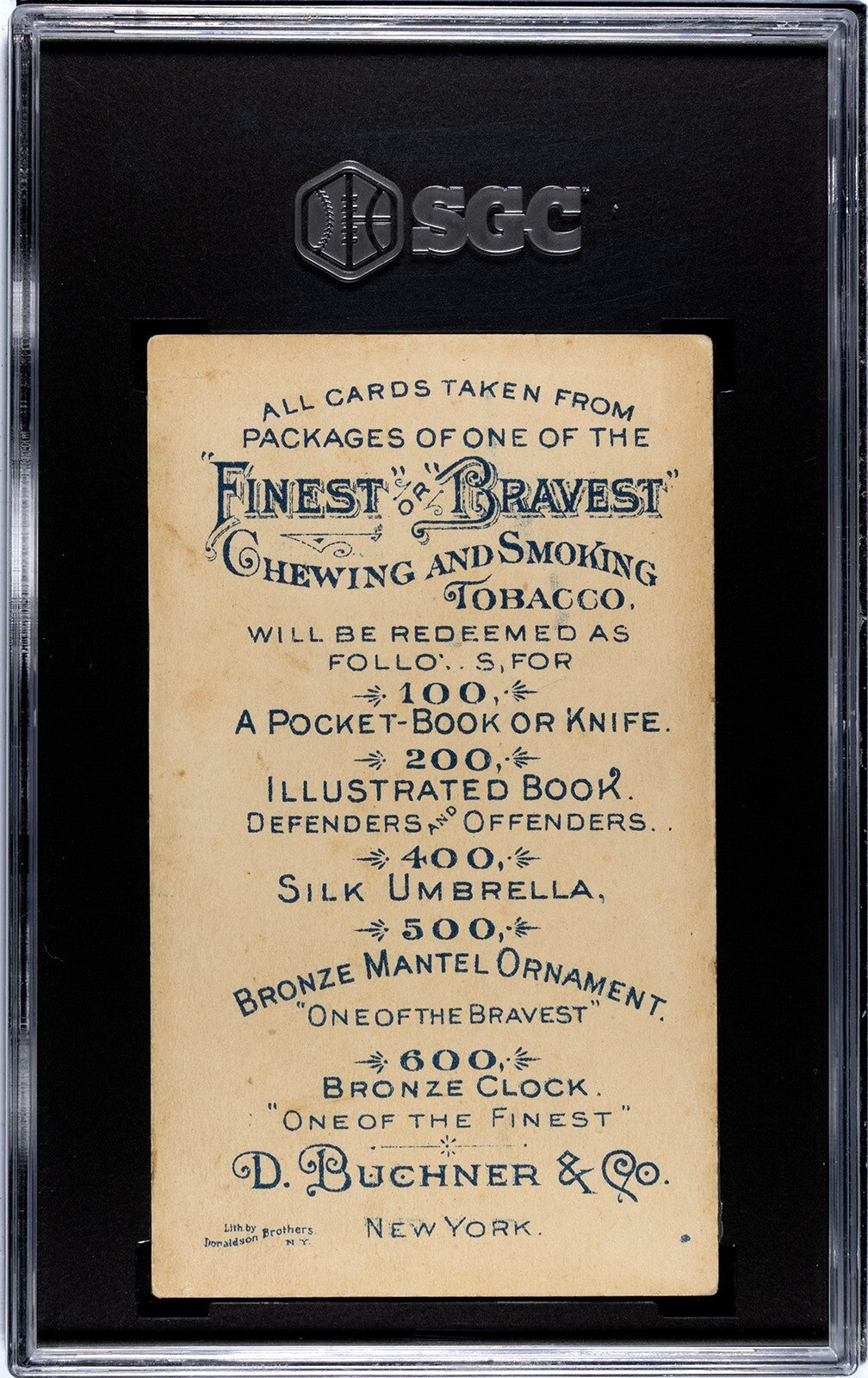 1888 N285 D. Buchner & Co. Morning Glory Maidens "SHOOTING" (SGC 3 VG) RARE1