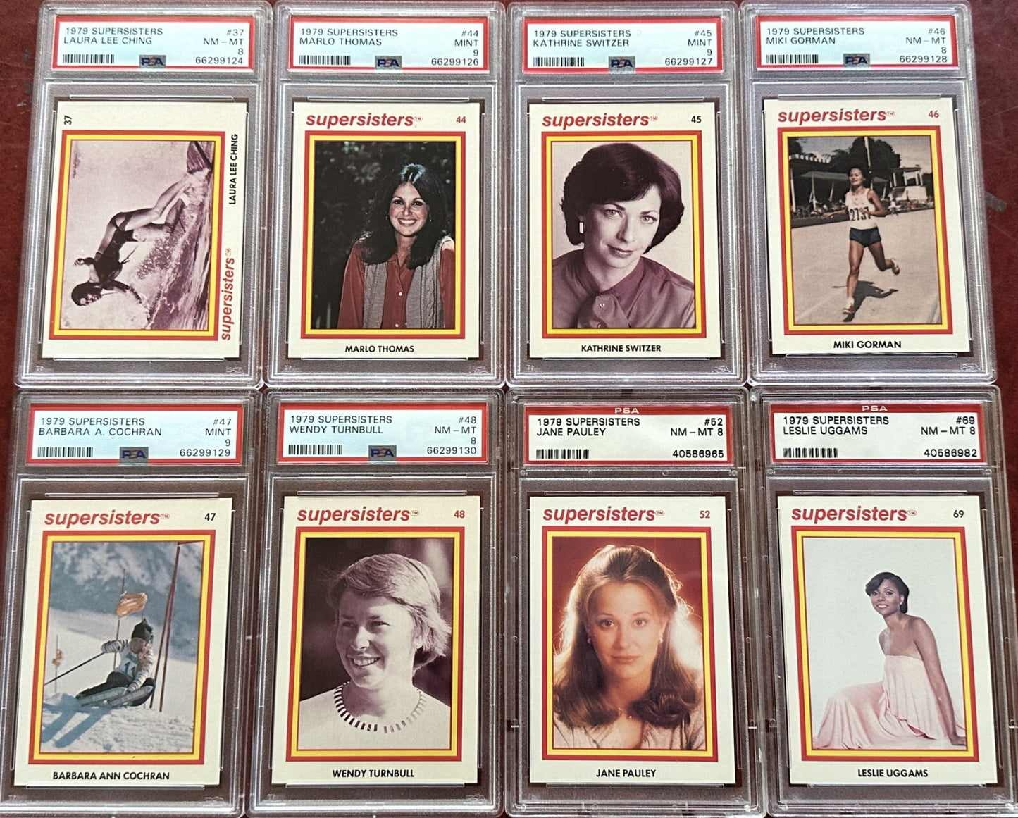 1979 Super Sisters Cards Complete Set (1 72) w/ 24 PSA Graded ALL 8s and 9s4