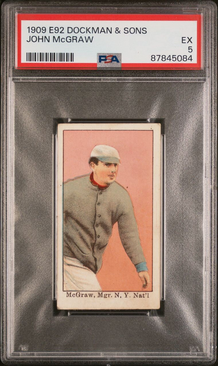 1909 E92 Dockman John McGraw (PSA 5 EX) HOF0