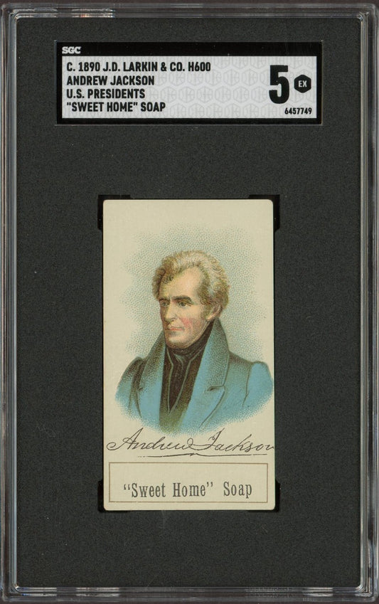 1889 H600 J.D. Larkin U.S. Presidents Andrew Jackson (SGC 5 EX) Sweet Home Soap0
