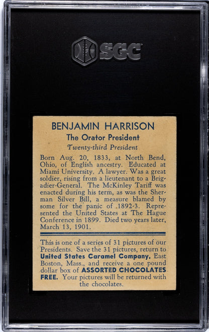 1932 U.S. Caramel Presidents Benjamin Harrison (SGC 5 EX) BLUE1