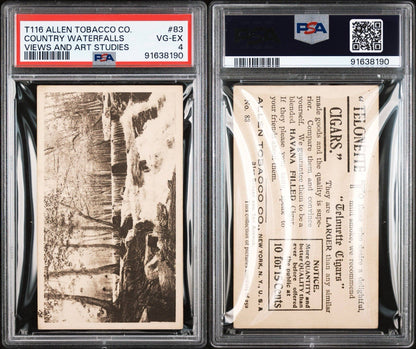 1903 T116 Allen Tobacco Telonette Art Studies #83 Country Waterfall PSA 4 VG/EX2