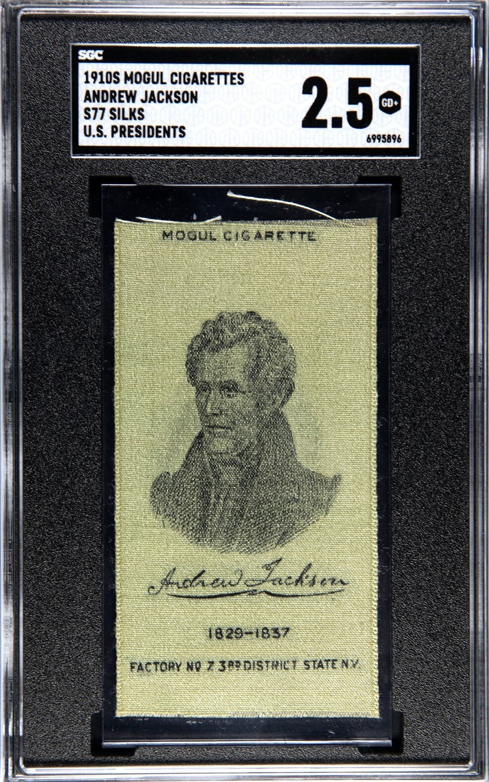 1910 S77 Mogul Cigarettes Silks U.S. Presidents Andrew Jackson (SGC 2.5 G+)0