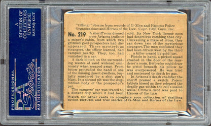 1936 Gum G-Men & Heroes of the Law Gum #219 Bloodstained Desert Gold (PSA 5 EX)1