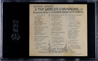 Set of (8) 1888 N43 Allen & Ginter World Champions CYCLISTS (SGC GRADED) 4.6258