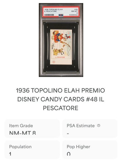 1936 Topolino Elah Walt Disney Mickey Mouse #48 (PSA 8 NM/MT) Il Pescadore3