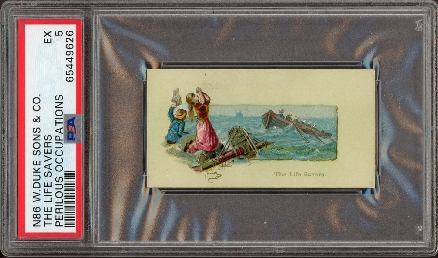 1888 N86 Duke Sons & Co Perilous Occupations THE LIFE SAVERS (PSA 5 EX)0