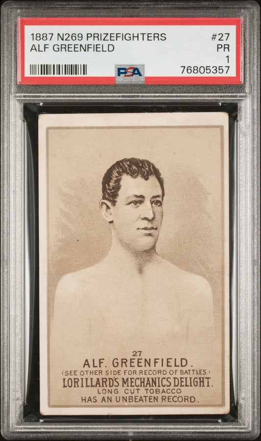 1887 Lorillards N269 Mechanics Delight Boxing Alf Greenfield (PSA 1 PR) 0 Higher0