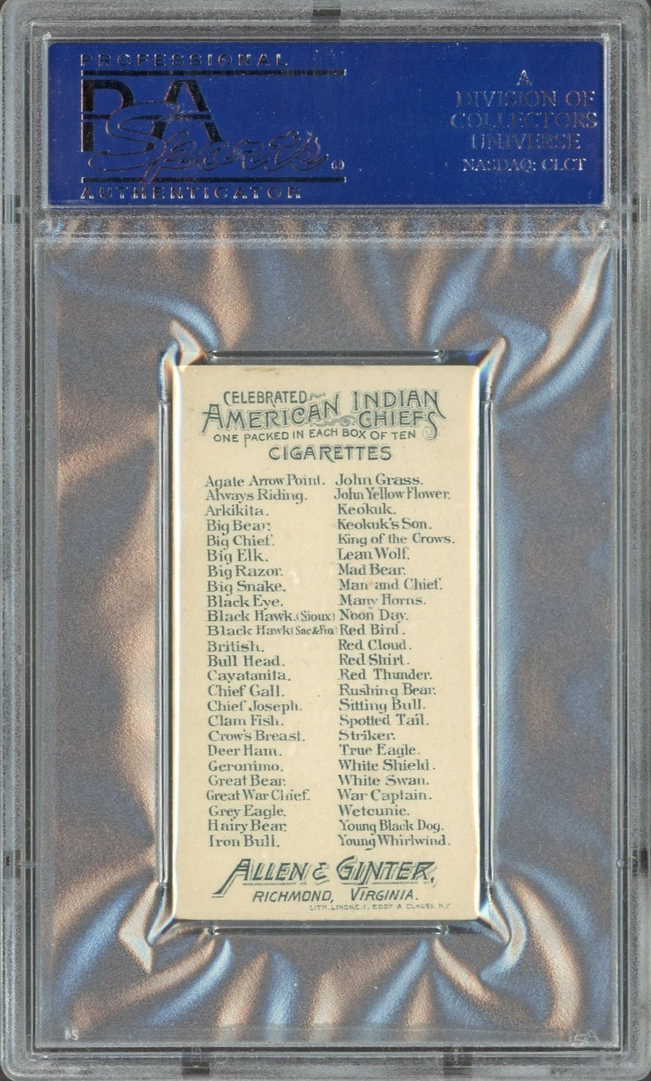 1888 N2 Allen & Ginter American Indian Chiefs (PSA 7 NM) Man And Chief1