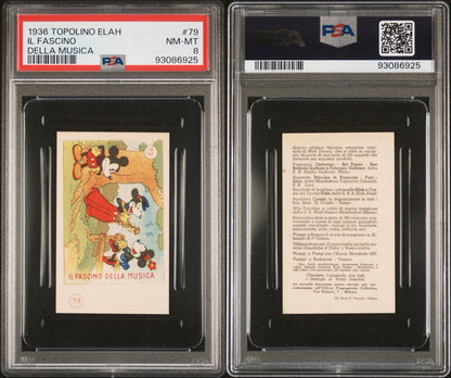 1936 Topolino Elah Walt Disney Mickey Mouse #79 (PSA 8 NM/MT) Della Musica RARE2