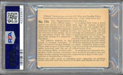 1936 G-Men & Heroes #196 Gun Butts And Bullets (PSA 6 EX/MT) Rare Number1