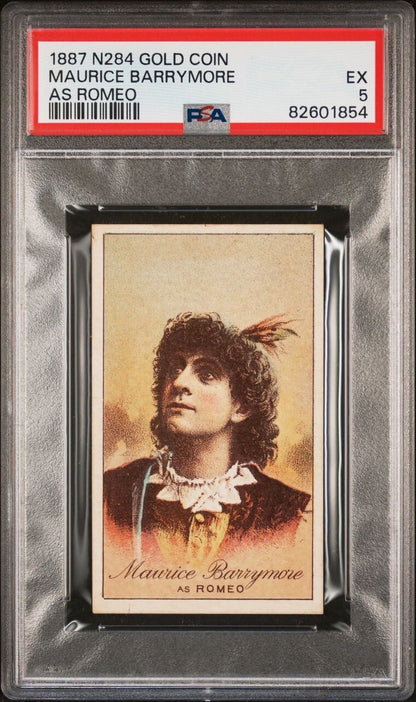 1887 N284 Buchner Gold Coin Actor "Maurice Barrymore as Romeo" (PSA 5 EX) Rare0