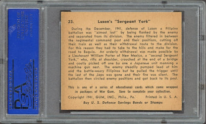 1941 Gum, Inc. R164 War Gum #23 (PSA 8 NM/M) Luzon's Sgt. York (Medal of Honor)1