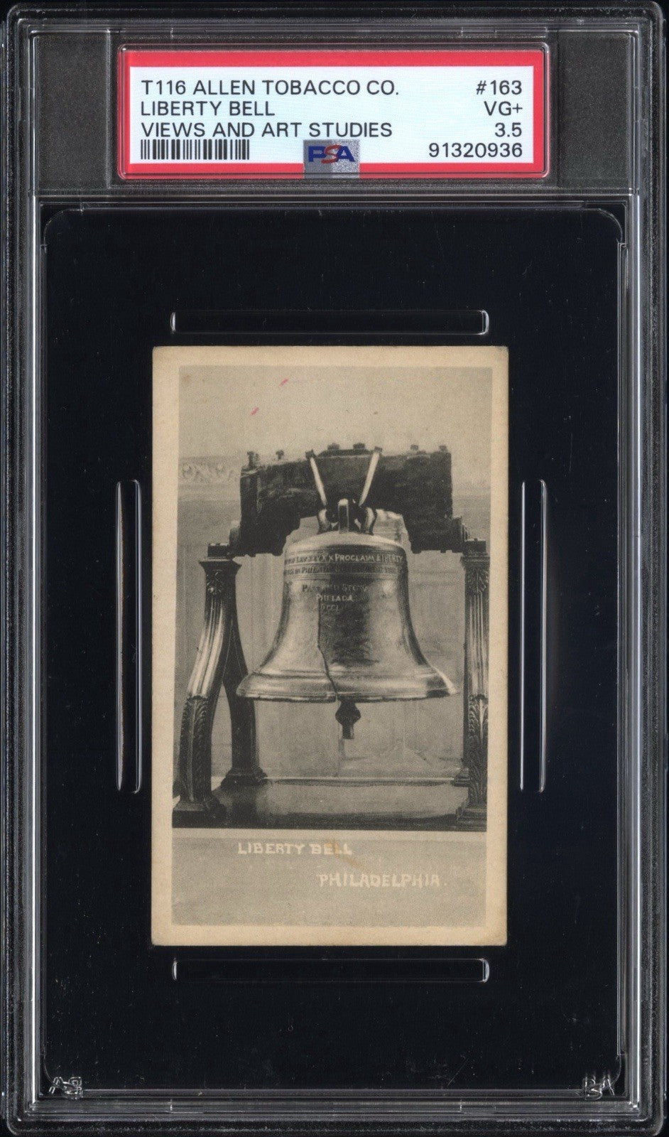 1903 T116 Allen Tobacco Telonette Cigars #163 LIBERTY BELL (PSA 3.5 VG+) 1/10