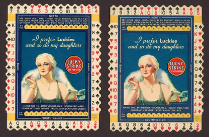 Lot of 10 Lucky Strike Cigarettes Bridge Hands CARDS Excellent Cond.2