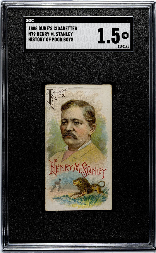 1889 N79 Duke Cigarettes HISTORY OF POOR BOYS (SGC 1.5 FR) Henry M. Stanley0