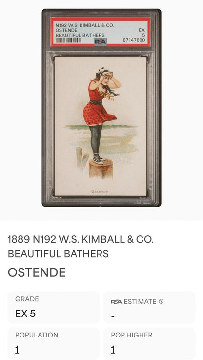 1889 W.S. Kimball & Co N192 Beautiful Bathers (PSA 5 EX) Ostende