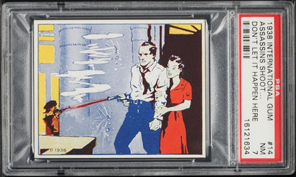 1938 R44 International Gum Don't Let It Happen #14 Assassins Shoot... (PSA 7 NM)0