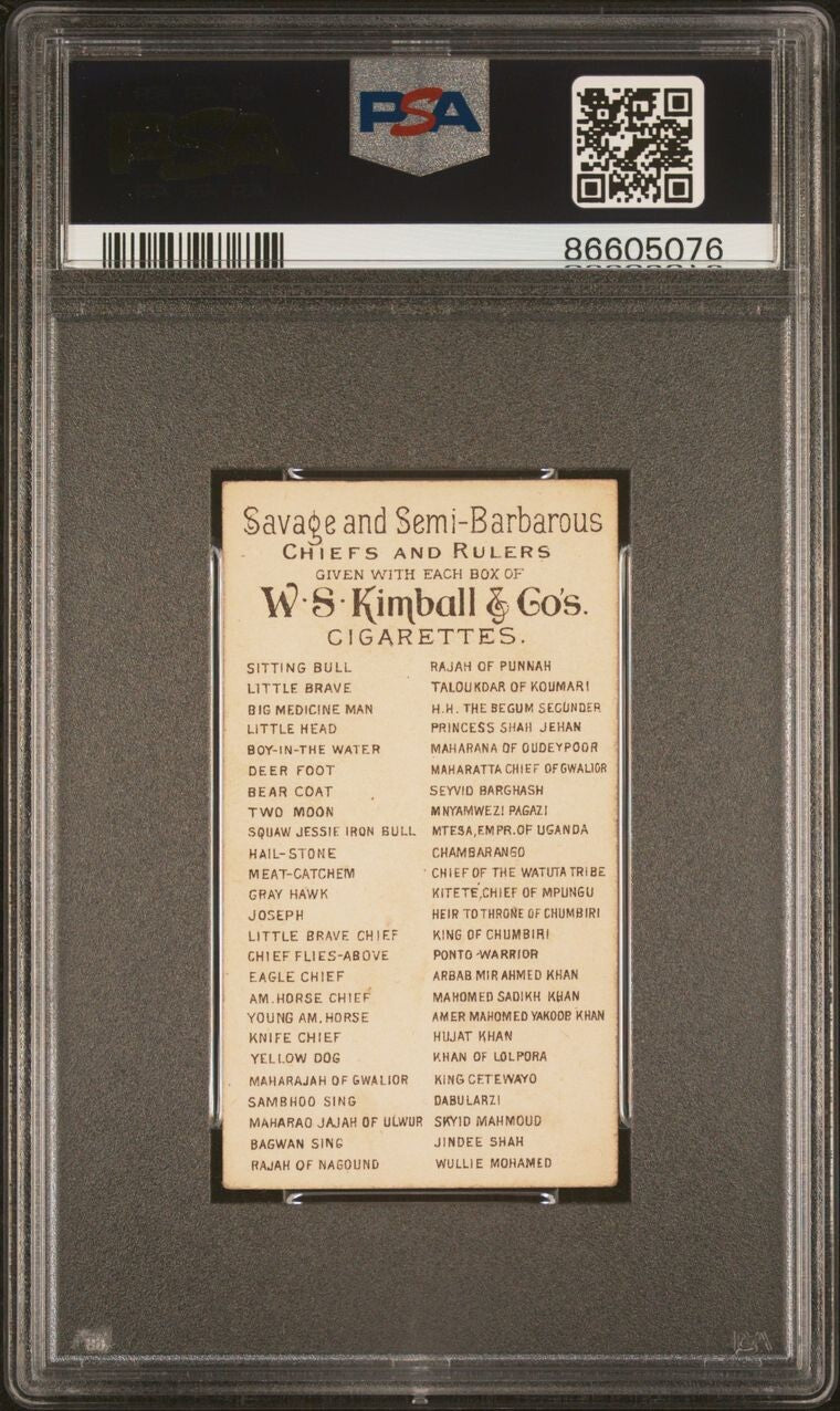 1889 N189 Kimball Savage & Chiefs Rulers (PSA 4 VGEX) King Cetewayo1