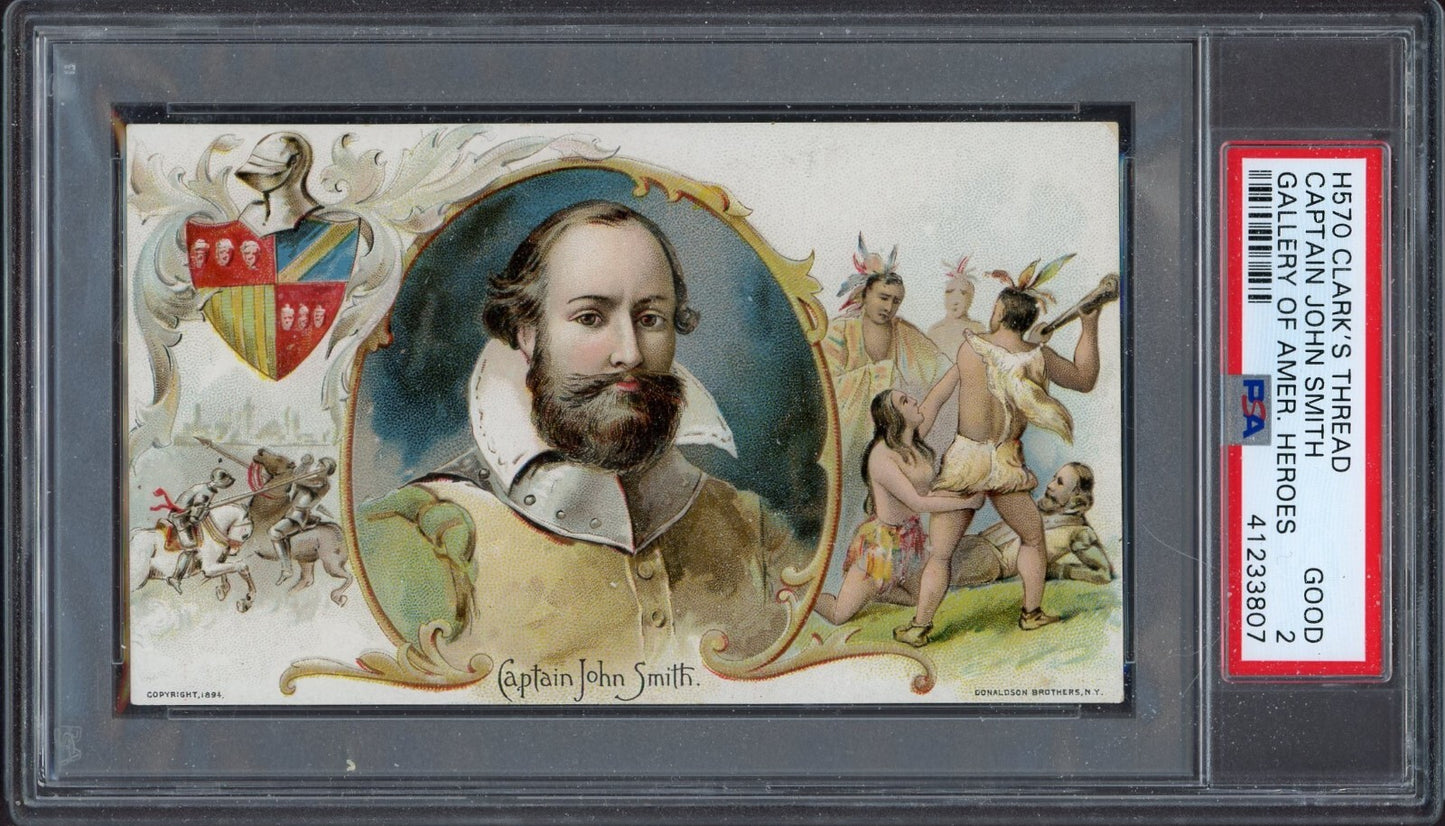 1894 H570 Clark's "Great Americans" Captain John Smith (PSA 2 GOOD) Pocahontas0
